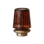 Recycled Glass Pleated LED Table Lamp