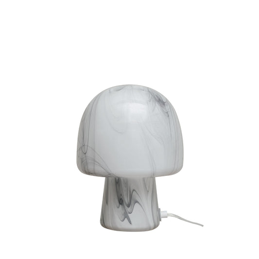 Hand-Blown Glass Mushroom Lamp